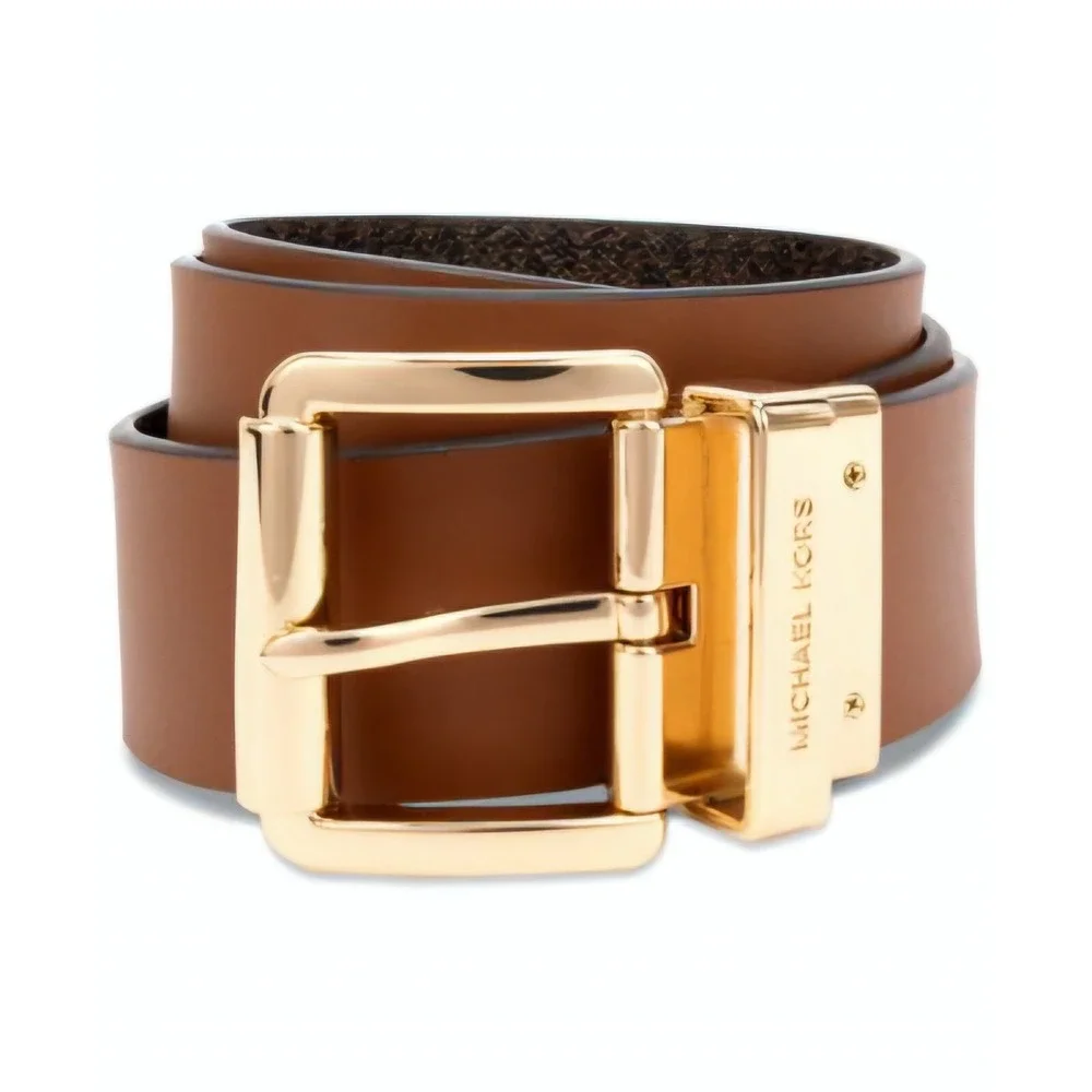 Michael Kors Women's Reversible‎ Leather Belt Signature MK, XL, Genuine Leather